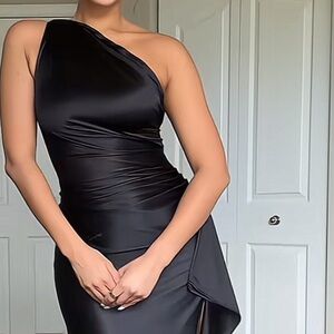 NWOT One Shoulder Navy Evening Dress